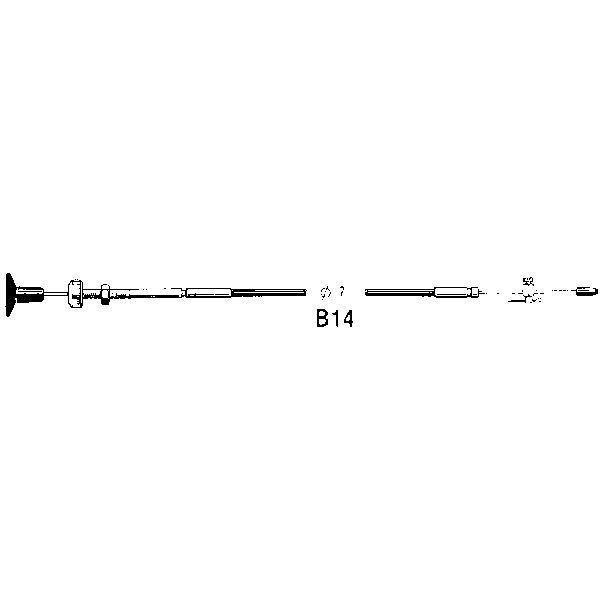 Ultraflex stoppkabel 14 fot
