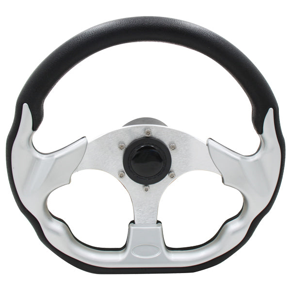 Sportratt svart med alu, Ø318x303 mm, med 3/4" std. nav