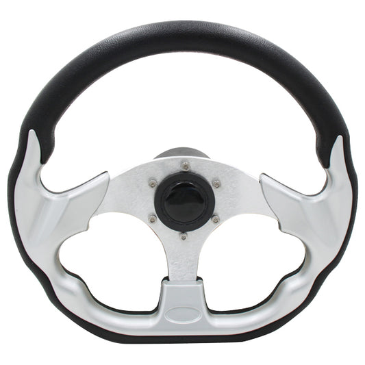 Sportratt svart med alu, Ø318x303 mm, med 3/4" std. nav