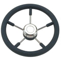 Stålratt och svart ring Ø32 cm