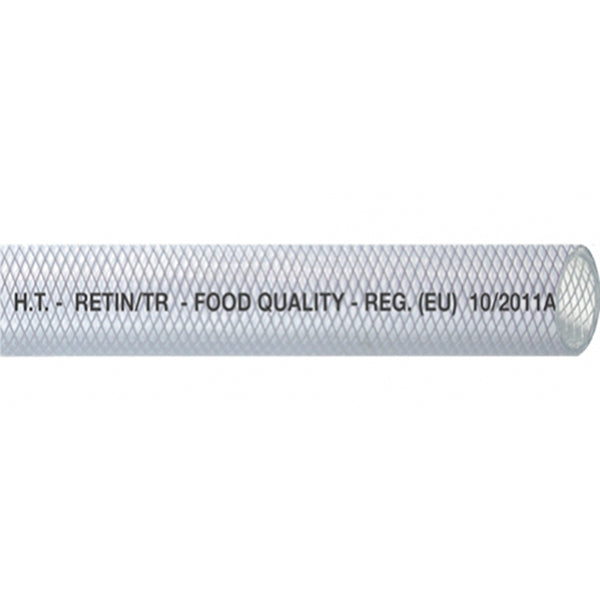 Klar PVC-slang armerad food quality 10mm