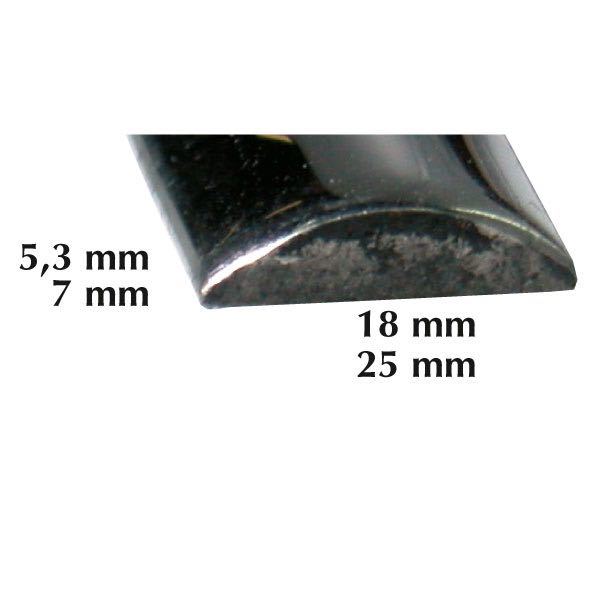 Fenderlist RF 18 mm halvrund