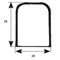 Mittstycke b=28 l=80 h=28 mm