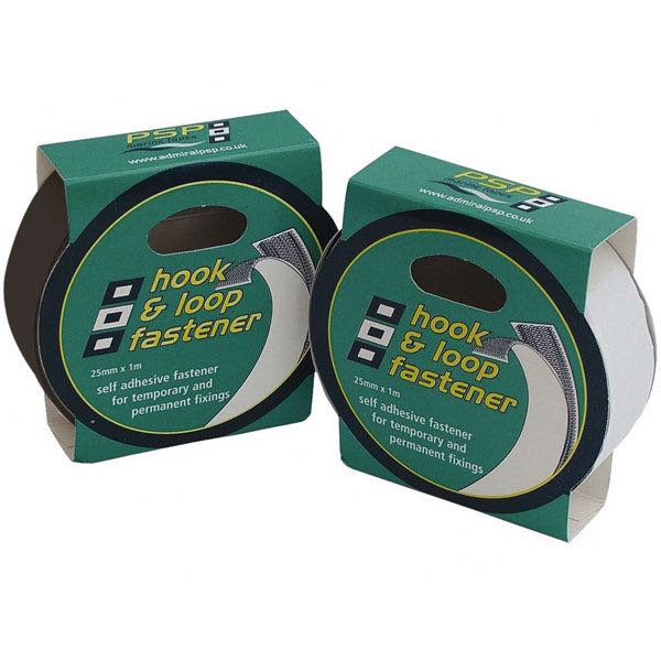 Psp kardborreband vit 25 mm x 1 m