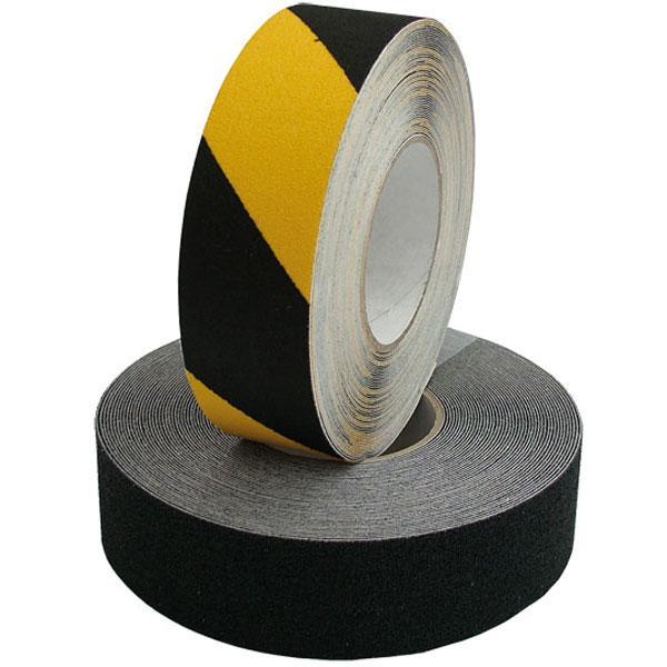 PSP Extra kraftig halkskyddande tejp svart/gul 50 mm x 5 m