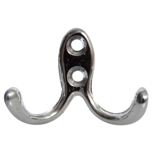Klädkrok 40 x 60 mm förkromad
